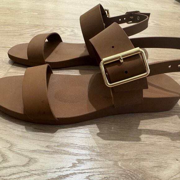 Bared Sanderlings Nutshell Rubber Comfortable Sandals 38 - Picture 3 of 4